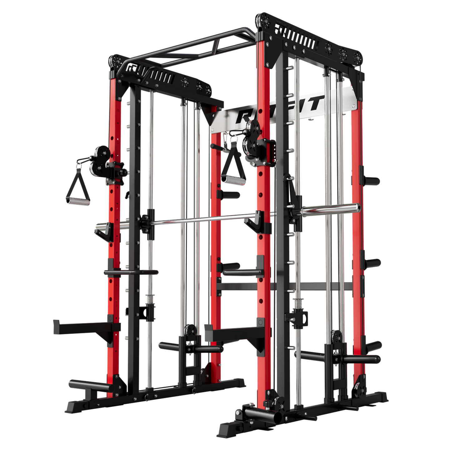 RitFit M1 PRO Multi-Functional Smith Machine with Cable Crossover System and Squat Rack for Home Gym
