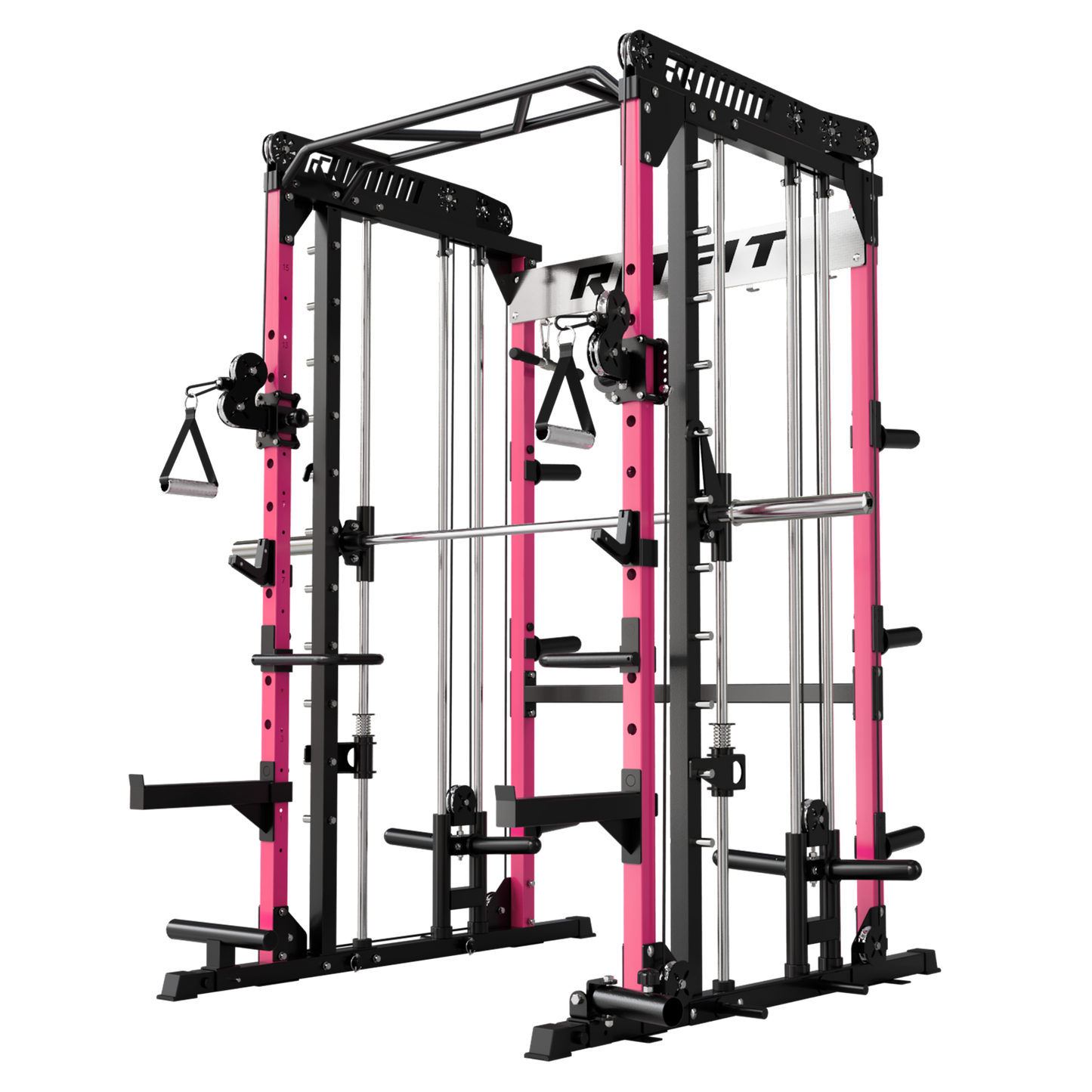 RitFit M1 PRO Multi-Functional Smith Machine with Cable Crossover System and Squat Rack for Home Gym