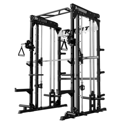 RitFit M1 PRO Multi-Functional Smith Machine with Cable Crossover System and Squat Rack for Home Gym