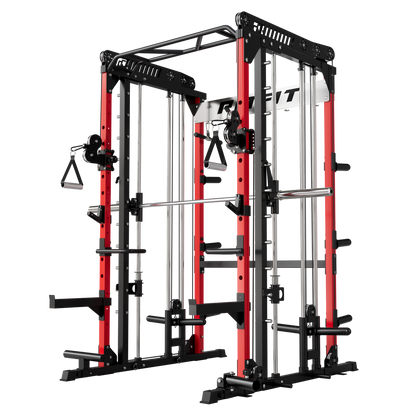 RitFit M1 PRO Multi-Functional Smith Machine with Cable Crossover System and Squat Rack for Home Gym
