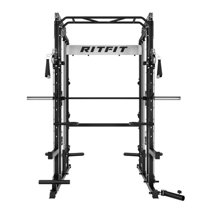 RitFit M1 PRO Multi-Functional Smith Machine with Cable Crossover System and Squat Rack for Home Gym