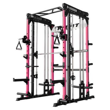 RitFit M1 PRO Multi-Functional Smith Machine with Cable Crossover System and Squat Rack for Home Gym